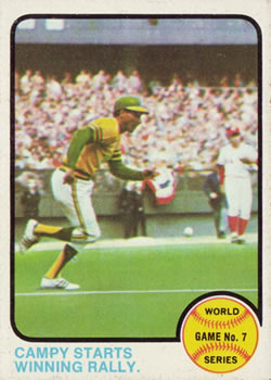 1973 Topps #209 World Series Game No. 7: Campy Starts Winning Rally Front