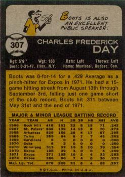 1973 Topps #307 Boots Day Back