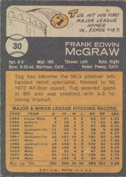 1973 Topps #30 Tug McGraw Back