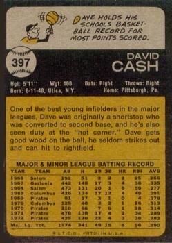 1973 Topps #397 Dave Cash Back