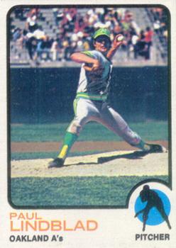 1973 Topps #406 Paul Lindblad Front