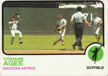 1973 Topps #420 Tommie Agee Front