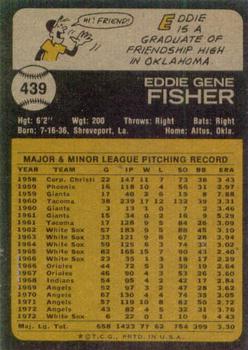 1973 Topps #439 Eddie Fisher Back