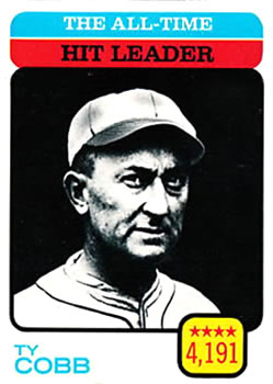1973 Topps #471 The All-Time Hit Leader - Ty Cobb Front