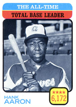 1973 Topps #473 The All-Time Total Base Leader - Hank Aaron Front