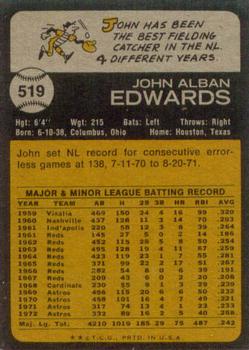 1973 Topps #519 John Edwards Back
