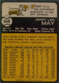 1973 Topps #558 Jerry May Back