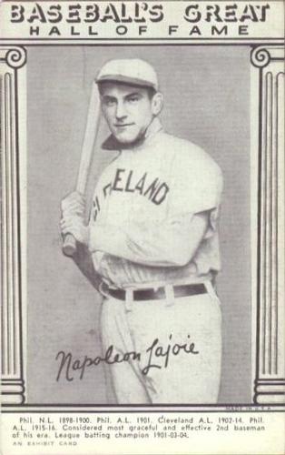 1948 Baseball's Great HOF Exhibits (W464) #NNO Nap Lajoie Front