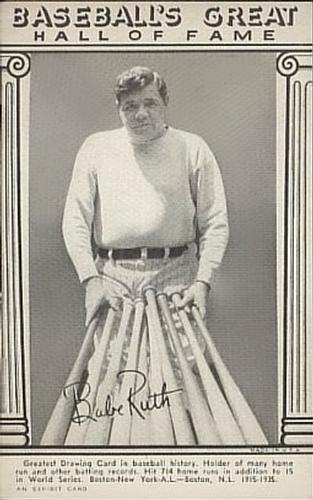 1948 Baseball's Great HOF Exhibits (W464) #NNO Babe Ruth Front
