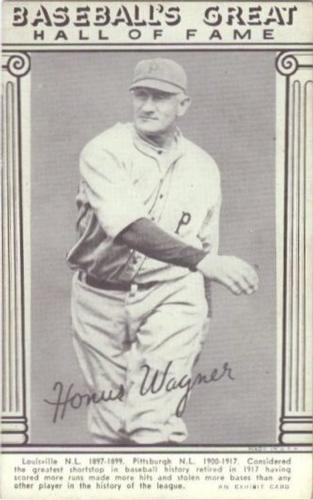 1948 Baseball's Great HOF Exhibits (W464) #NNO Honus Wagner Front