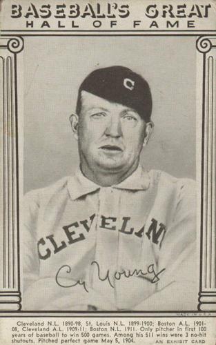 1948 Baseball's Great HOF Exhibits (W464) #NNO Cy Young Front