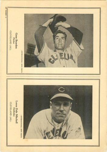 1946-49 Sports Exchange (W603) #1-12 Gene Bearden / Dale Mitchell Front