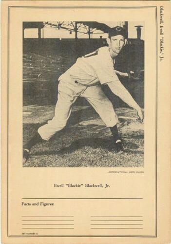 1946-49 Sports Exchange (W603) #6-1 Ewell Blackwell Front