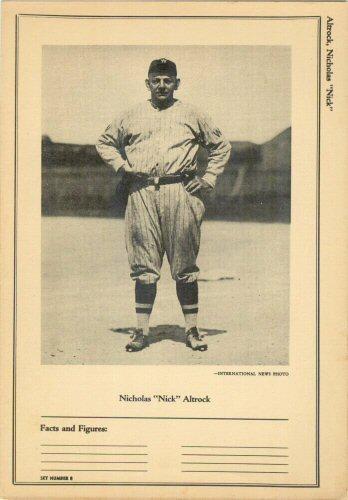 1946-49 Sports Exchange (W603) #8-1 Nick Altrock Front
