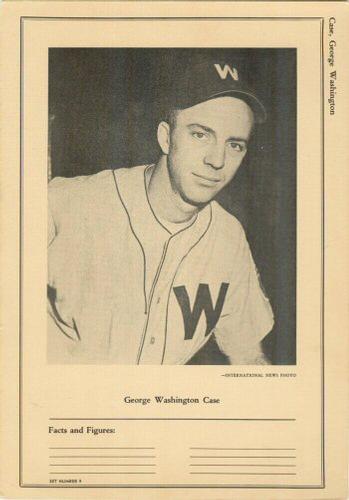1946-49 Sports Exchange (W603) #9-1 George Case Front