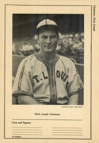 1946-49 Sports Exchange (W603) #8-2 Mark Christman Front