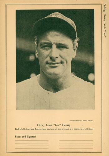 1946-49 Sports Exchange (W603) #4-3 Lou Gehrig Front