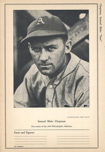 1946-49 Sports Exchange (W603) #7-3 Sam Chapman Front
