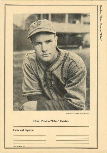 1946-49 Sports Exchange (W603) #10-3 Elbie Fletcher Front