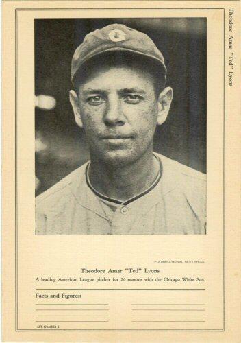 1946-49 Sports Exchange (W603) #5-4 Ted Lyons Front