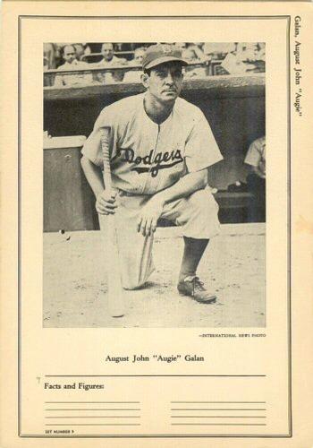 1946-49 Sports Exchange (W603) #9-4 Augie Galan Front