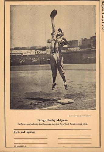 1946-49 Sports Exchange (W603) #5-1b George McQuinn Front