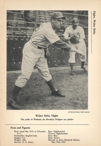 1946-49 Sports Exchange (W603) #2-5 Kirby Higbe Front