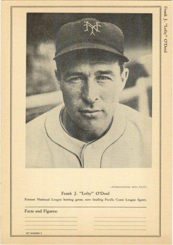 1946-49 Sports Exchange (W603) #5-5 Lefty O'Doul Front