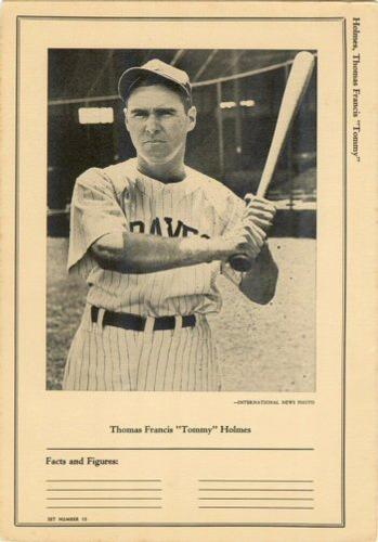 1946-49 Sports Exchange (W603) #10-5 Tommy Holmes Front