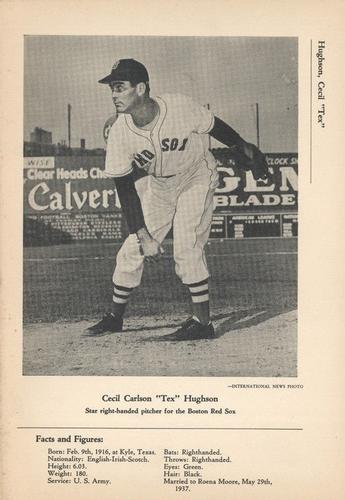 1946-49 Sports Exchange (W603) #2-6 Tex Hughson Front