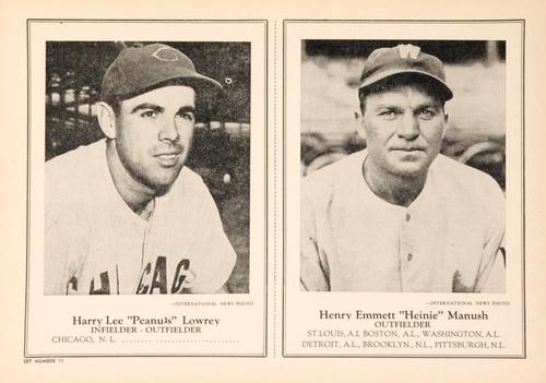 1946-49 Sports Exchange (W603) #11-6 Harry Lowrey / Heinie Manush Front