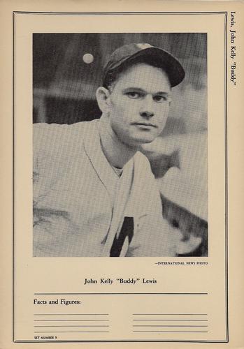 1946-49 Sports Exchange (W603) #9-7 Buddy Lewis Front