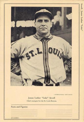 1946-49 Sports Exchange (W603) #5-8 Luke Sewell Front