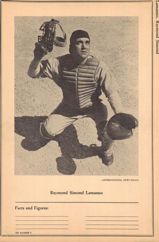 1946-49 Sports Exchange (W603) #9-8 Ray Lamanno Front