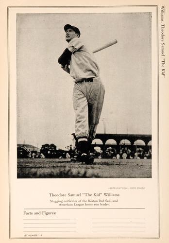 1946-49 Sports Exchange (W603) #9-1b Ted Williams Front