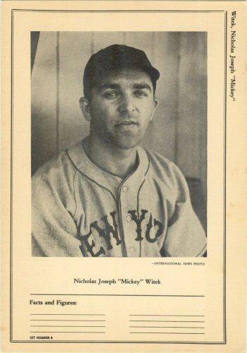 1946-49 Sports Exchange (W603) #8-9 Mickey Witek Front