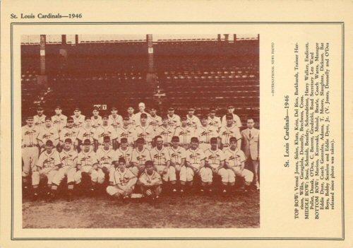 1946-49 Sports Exchange (W603) #3-11 1946 St. Louis Cardinals Front