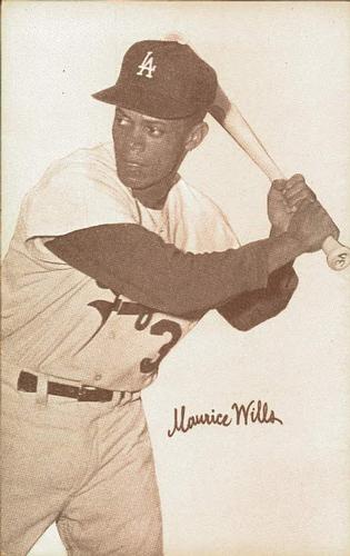 1963 Exhibits #NNO Maury Wills Front