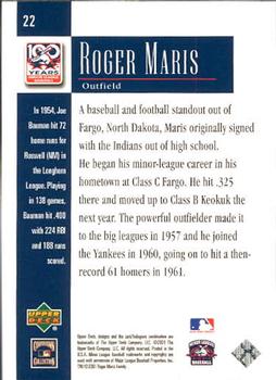 2001 Upper Deck Minors Centennial #22 Roger Maris Back