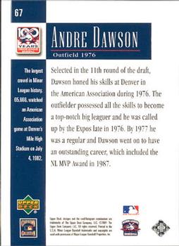 2001 Upper Deck Minors Centennial #67 Andre Dawson Back