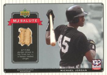 2001 Upper Deck Minors Centennial - MJ Game Bat #MJ-B4 Michael Jordan Front