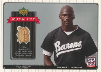 2001 Upper Deck Minors Centennial - MJ Game Bat #MJ-B10 Michael Jordan Front