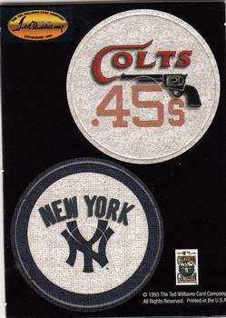 1993 Ted Williams - Pog Cards #NNO Houston Colt .45s / New York Yankees Front