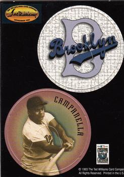 1993 Ted Williams - Pog Cards #NNO Brooklyn Dodgers / Roy Campanella Front