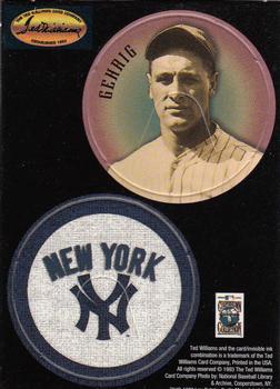 1993 Ted Williams - Pog Cards #NNO Lou Gehrig / New York Yankees Front