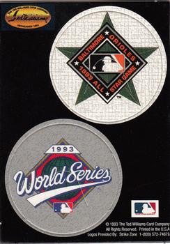 1993 Ted Williams - Pog Cards #NNO Baltimore Orioles / 1993 World Series Front