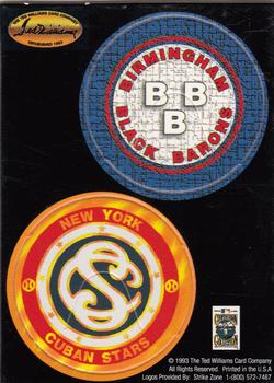 1993 Ted Williams - Pog Cards #NNO Birmingham Black Barons / New York Cuban Stars Front