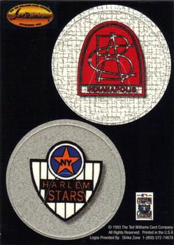 1993 Ted Williams - Pog Cards #NNO Indianapolis ABCs / New York Harlem Stars Front