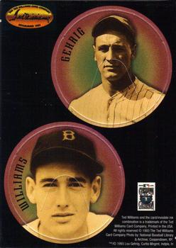 1993 Ted Williams - Pog Cards #NNO Lou Gehrig / Ted Williams Front