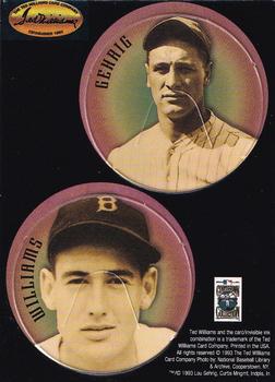 1993 Ted Williams - Pog Cards #NNO Lou Gehrig / Ted Williams Front